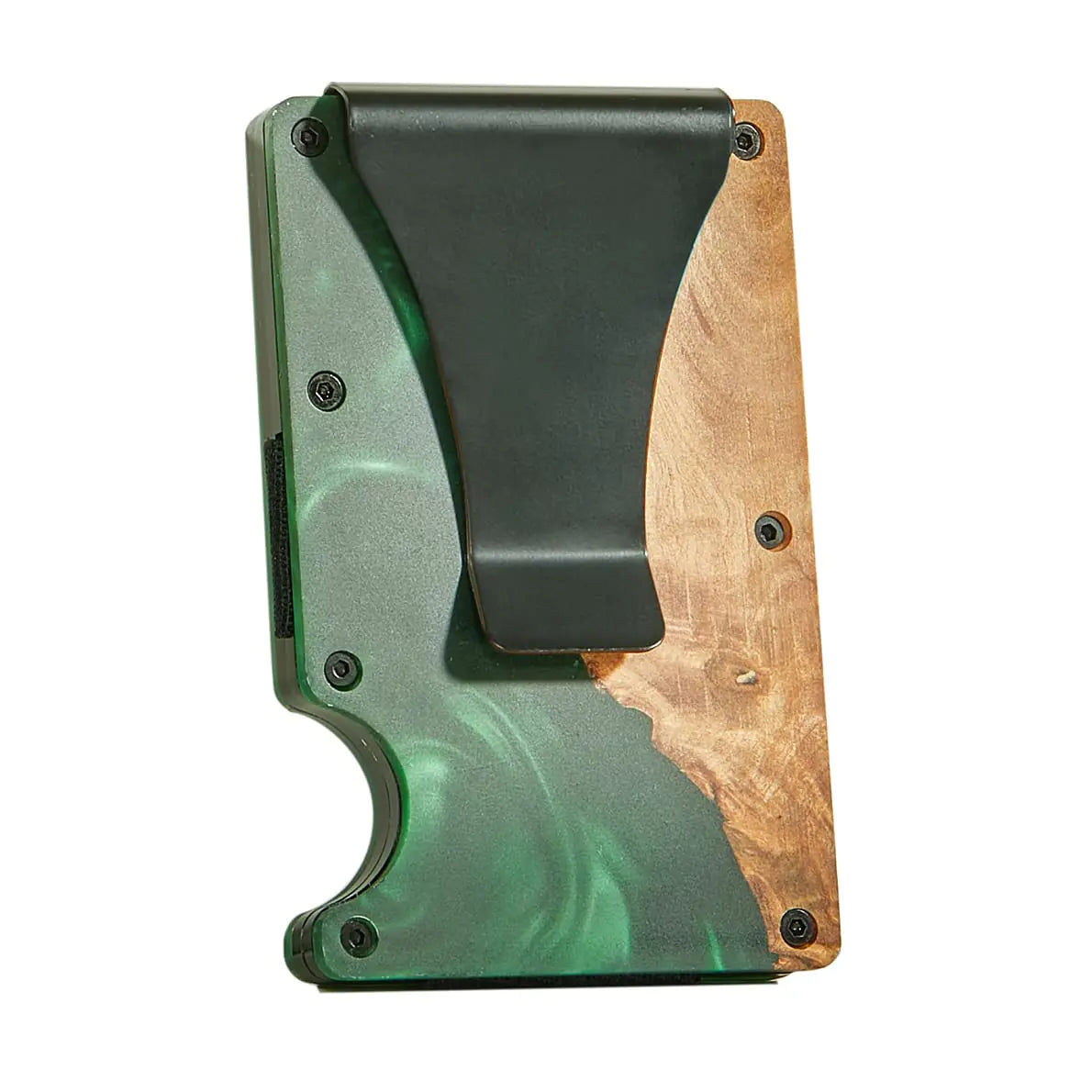 Generic Mens Minimalist Wallets with Money Clip,Mens Small and Slim RFID Wallet with Credit Card Holder Gift for Men Boyfriend Husband. GREEN QJ001ShenLan-Y