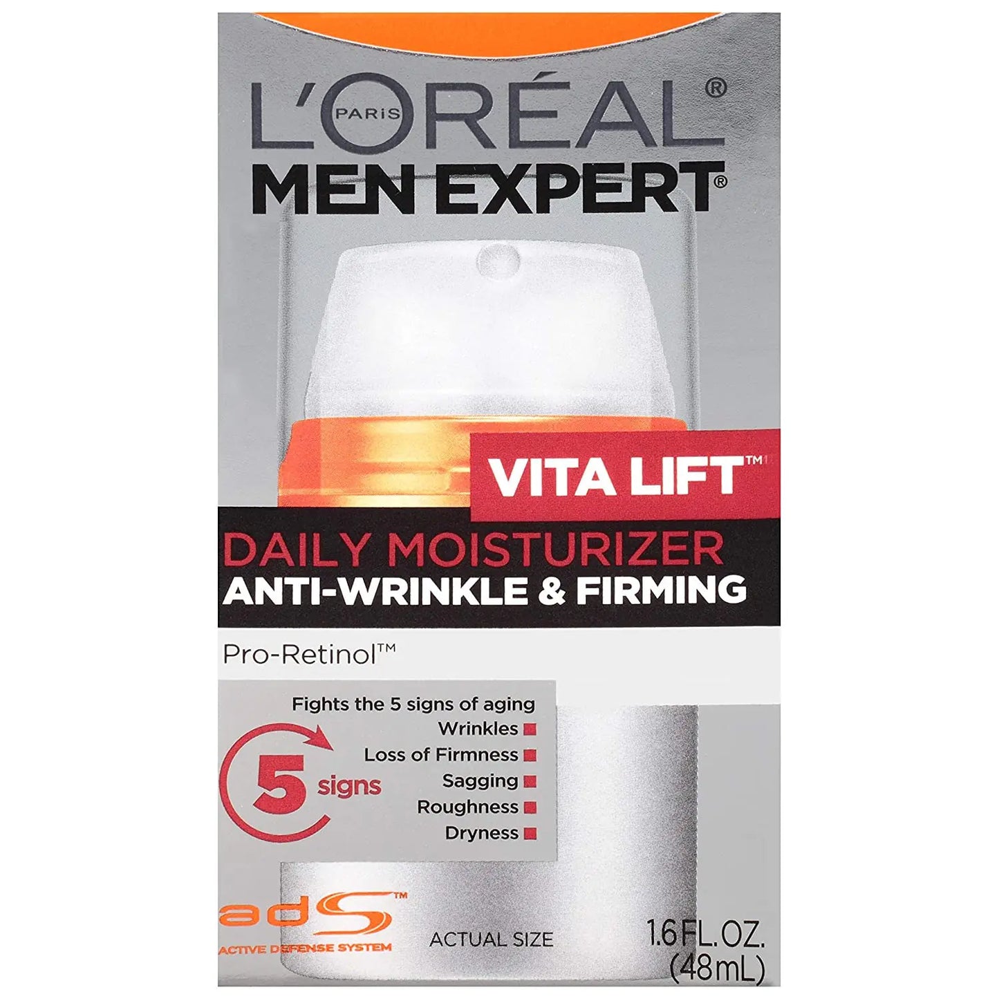 LOreal Mens Expert Vita Lift Anti-Wrinkle and Firming Moisturizer 1.60 oz (Pack of 5)