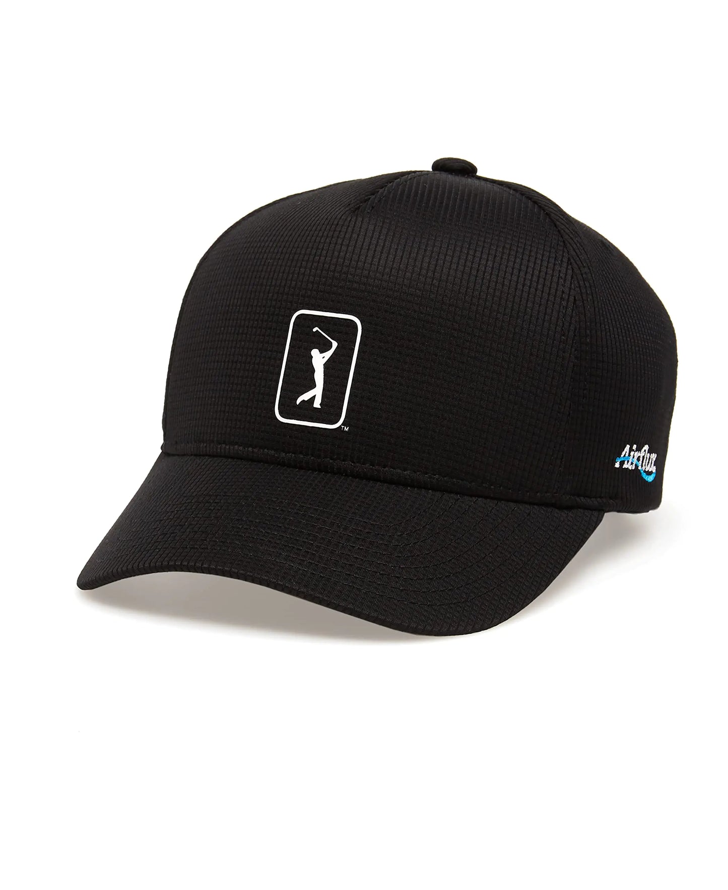 PGA TOUR Mens Standard Mesh Golf Hat Caviar One Size