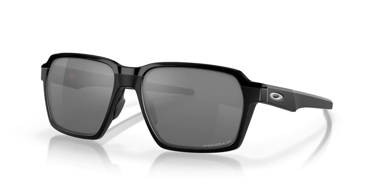Oakley Mens OO4143 Parlay Rectangular Sunglasses Matte Black/Prizm Black Polarized 58 mm