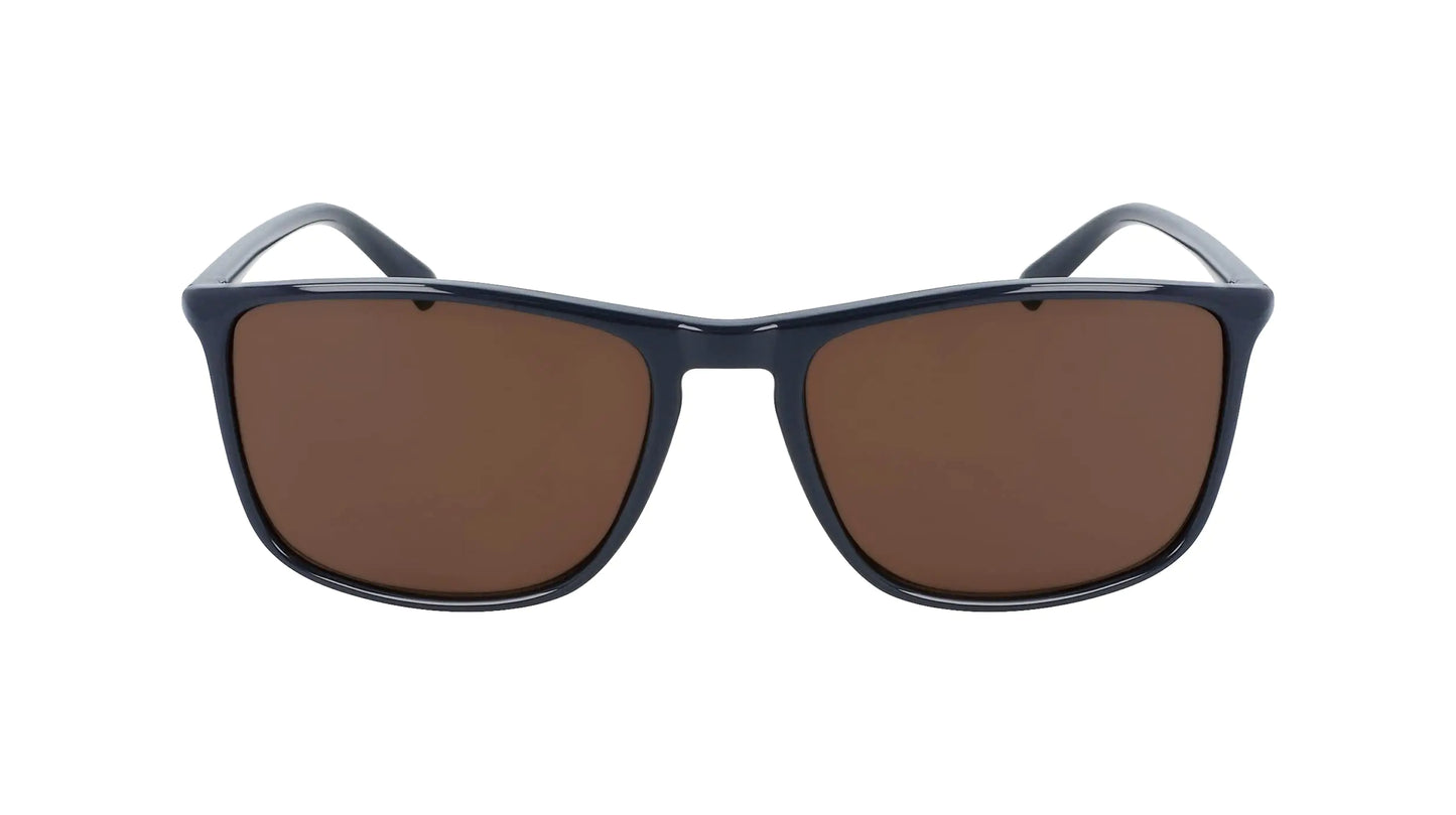 Calvin Klein Mens CK20524S Rectangular Sunglasses Shiny Navy/Solid Brown One Size