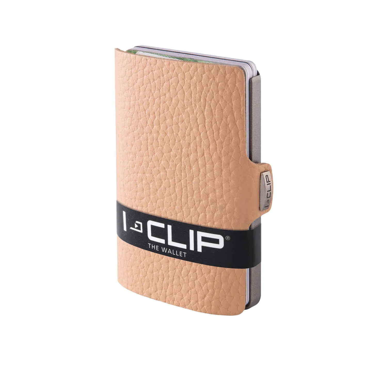 I-CLIP Premium Mens Leather Wallet Versatile Changeable Money clip Secure Card Holder Compact Mens Wallet Minimalist Sleek Slim Design Perfect Money Clip Wallet for Men - Cream