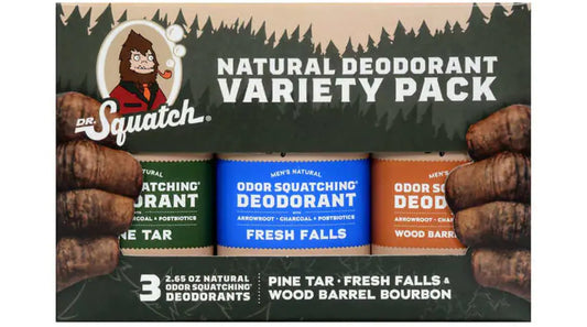 Dr. Squatch Mens Natural Deordorant Variety Pack 2.65 oz (3 pack)