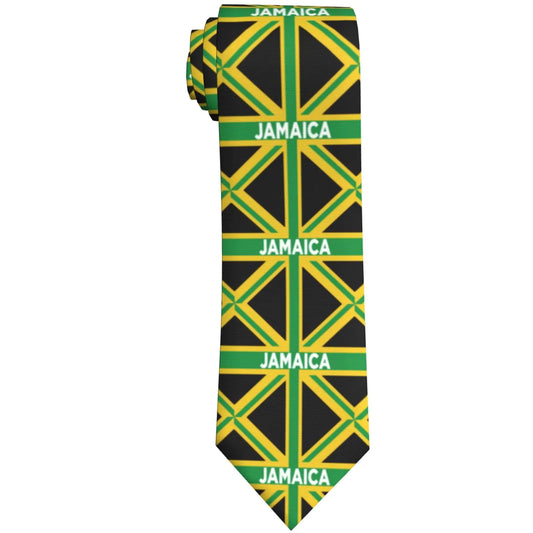 WILL BUDXEG Jamaican Flag Jamaica Mens Novelty Necktie Ties Funny Neckties Fashion Neck Ties