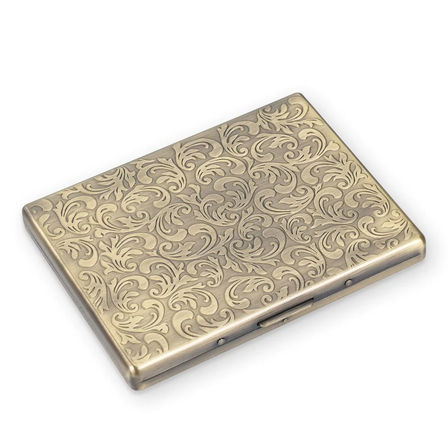 Thickened Cigarette case 10 100s Mens and Womens Cigarettes Single-Sided (Wide - Bronze)