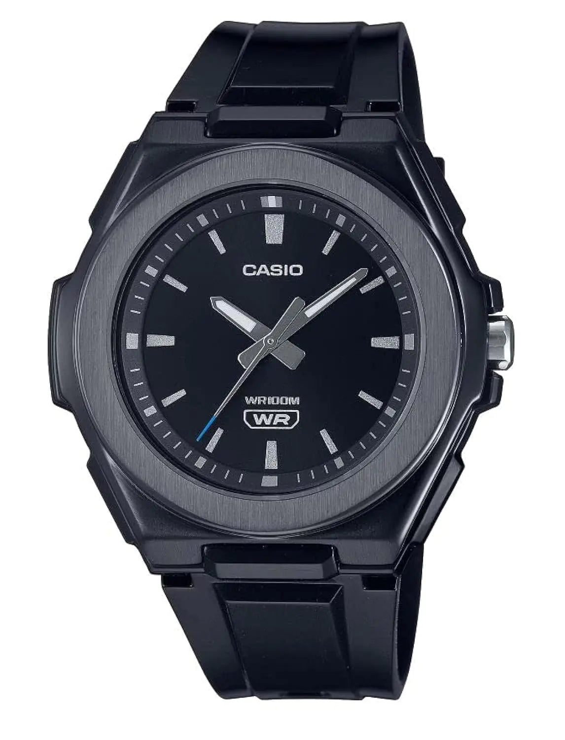 Casio Classic Analog Stainless Steel Bezel Black Resin Band Mens Watch LWA300HB-1EV