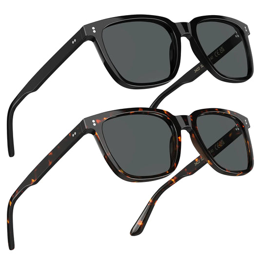 STGATN 2 Packs Polarized Mens Sunglasses UV Protection for Driving Fishing Hiking Golf Outdoor Glasseses