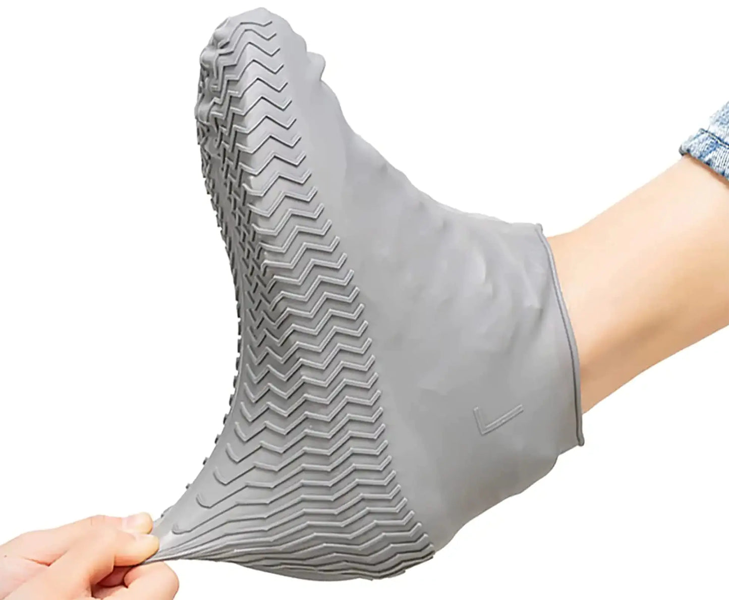 GabeFish Mens Womens Reusable Shoes Cover Silicone Ourdoor Waterproof Shoes Covers Grey X-Large