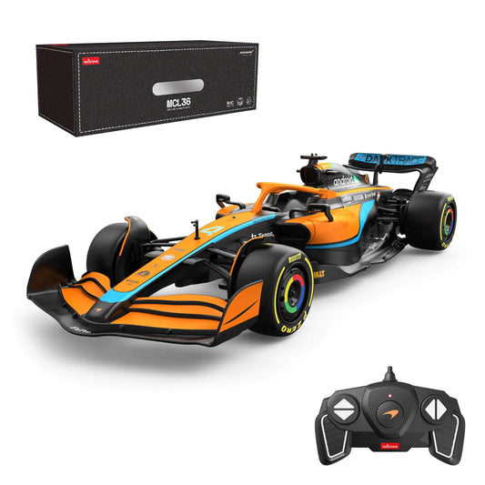 RASTAR McLaren Formula 1 Race Toy Car 2022 1:18 F1 McLaren MCL36 Remote Control Car Model Vehicle Lando Norris + Daniel Ricciardo Drive to Survive