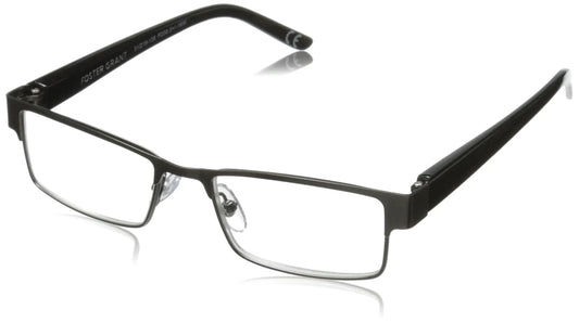 Foster Grant mens Chip Glasses Reading Glasses Gunmetal/Transparent 59 mm US