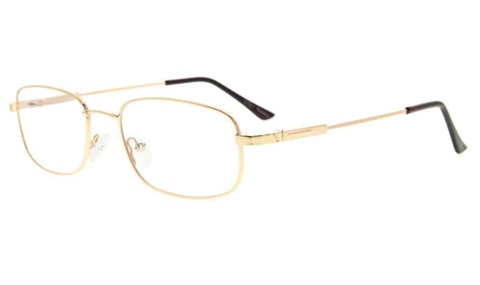 Eyekepper Mens Womens Reading Glasses Bendable Titanium Memory Readers (Gold+2.50)