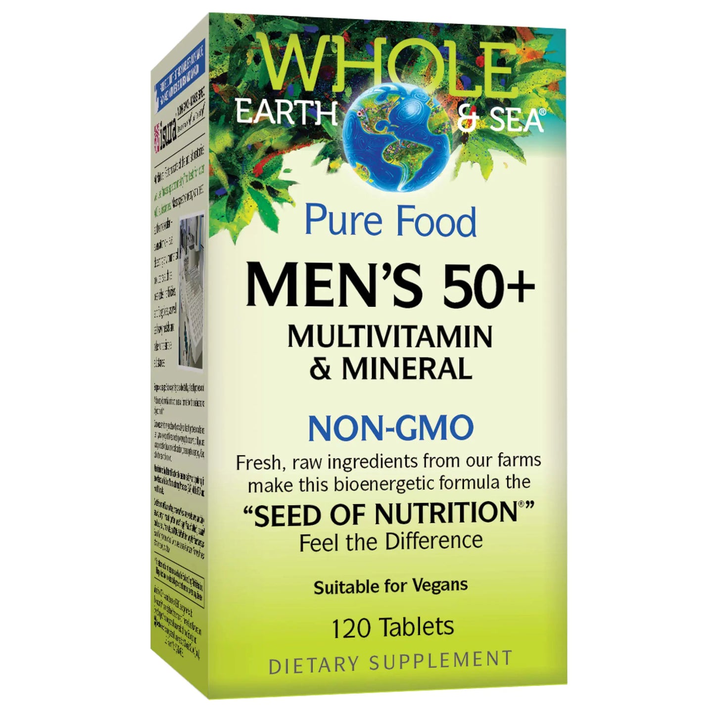 Natural Factors Whole Earth & Sea Mens 50 +l Multivitamin & Mineral 120 Tabs