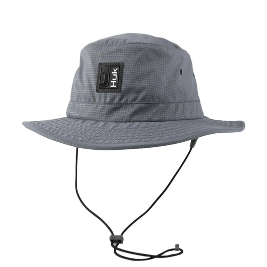 HUK Mens Standard A1A Boonie Wide Brim Fishing Hat Volcanic Ash
