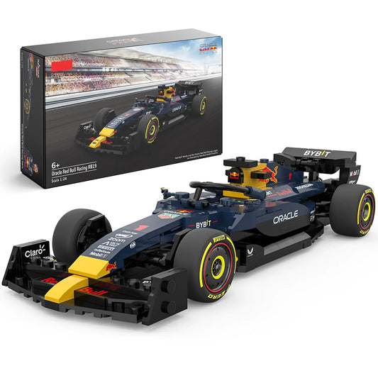YYC 1:24 Oracle RedBull F1 RB19 Race Car Model Building Kit Formula One Collectible Sports Car Construction Set with 333 Pcs Bricks Birthday Gift for Boys Girls and Kids Ages 6+ Blue