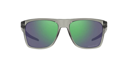 Oakley Mens OO9100 Leffingwell Rectangular Sunglasses Grey Ink/Prizm Jade Polarized 57 mm