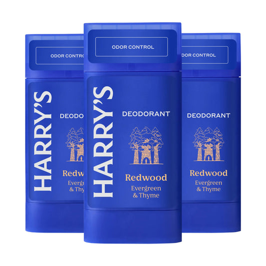 Harrys Mens Deodorant - Odor Control Deodorant - Aluminum-Free - Redwood (3 Count)
