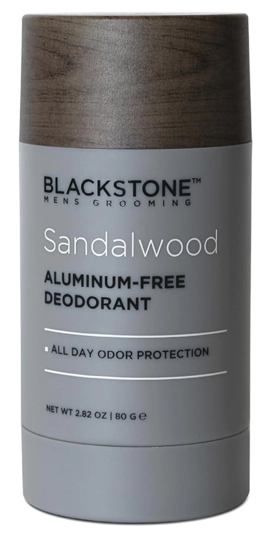 Blackstone Mens Grooming Aluminum-Free Deodorant - All Day Odor Protection | Long Lasting Protection - Sandalwood (2.82 oz)