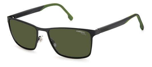 Carrera Mens 8048/S Polarized Rectangular Sunglasses Black Green 58mm 18mm