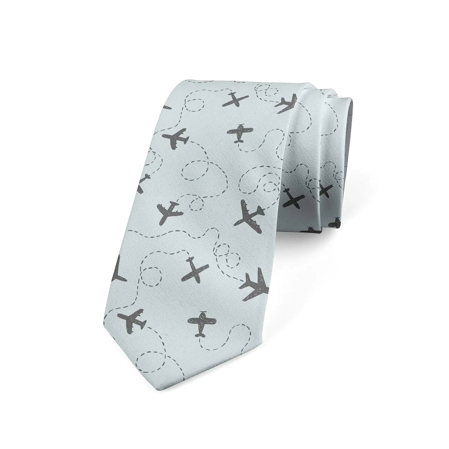 Ambesonne Mens Tie Planes Pattern House Party Necktie for Pilots 3.7" Grey Blue