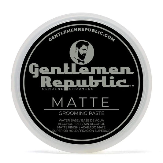 Gentlemen Republic Matte Hair Paste 8oz - Water-Based Non-Greasy Professional Formula Mens Hair Paste with Superior Hold and Matte Finish for a Natural Look Premium Made in USA Mens Hair Product