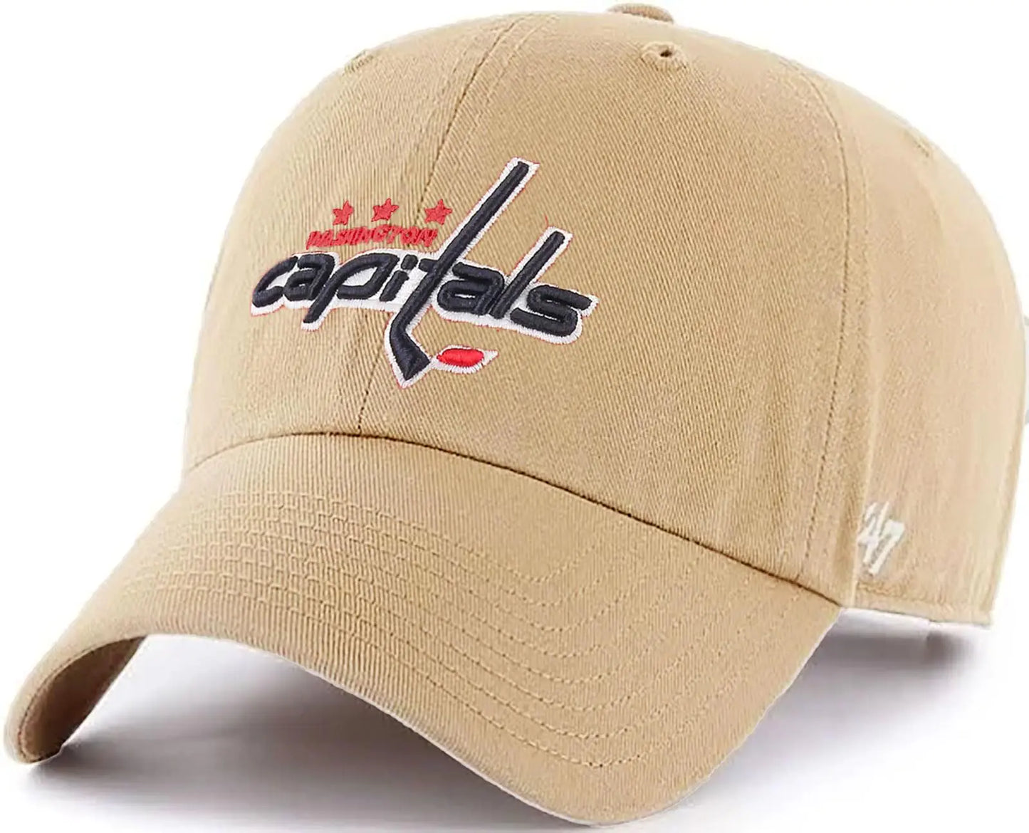 47 Washington Capitals Hat Mens Womens Clean Up Adjustable Cap Khaki/Beige One Size