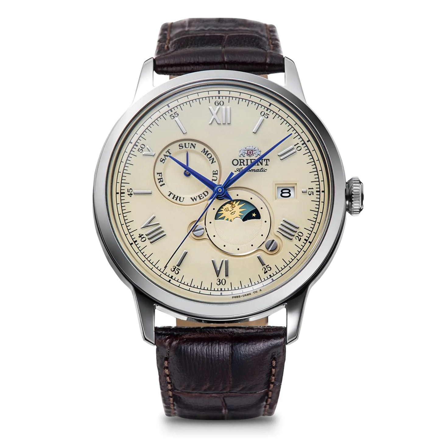 Orient Bambino Sun & Moon Automatic Watch Mechanical Automatic RN-AK0803Y Mens Ivory Ivory Classic