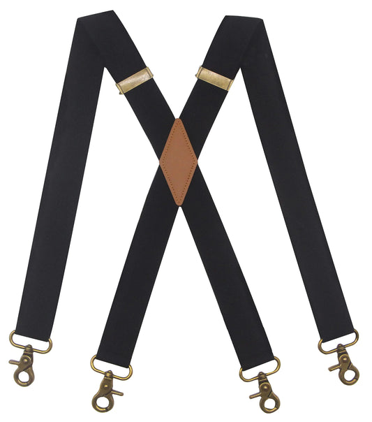 HNYIODA Mens Suspenders with 4 Swivel Hooks Adjustable Heavy Duty Braces