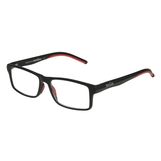 IRONMAN Mens Endeavor Square Reading Glasses Black 54 mm + 2