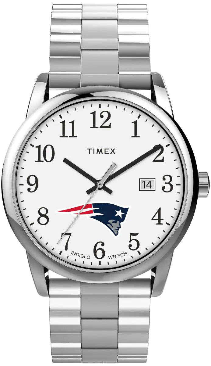 Timex Mens Easy Reader 38mm Watch - New England Patriots with Expansion Band